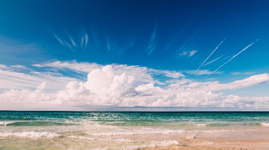 Foto Cielo cuerpo de agua
 mar azul