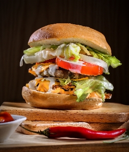 Dish food hamburger fast Photo