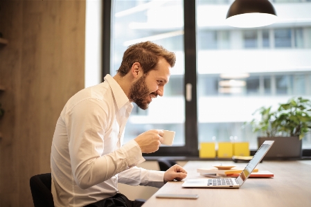 White collar worker job sitting businessperson Photo