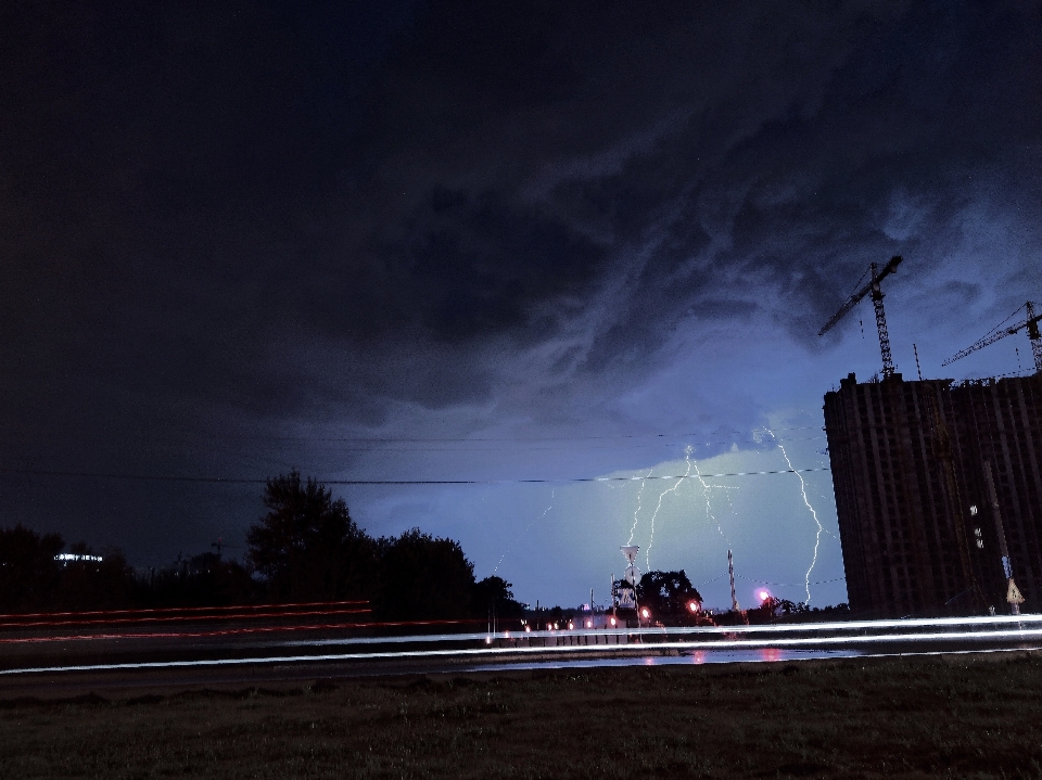 Sky cloud thunderstorm night