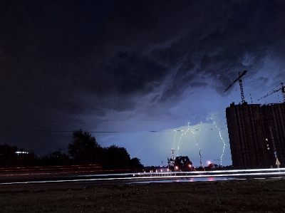 Sky cloud thunderstorm night Photo