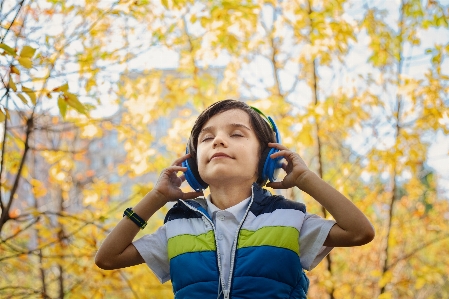 People in nature yellow leaf autumn Photo