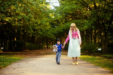 People in nature photograph walking Photo