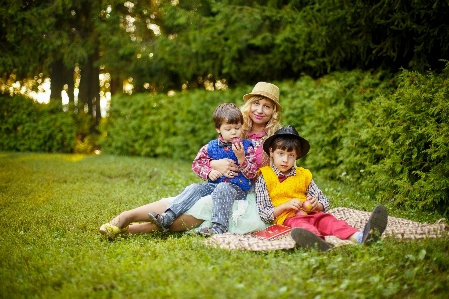 People in nature child photograph Photo