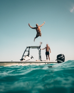 Jumping water fun vacation Photo