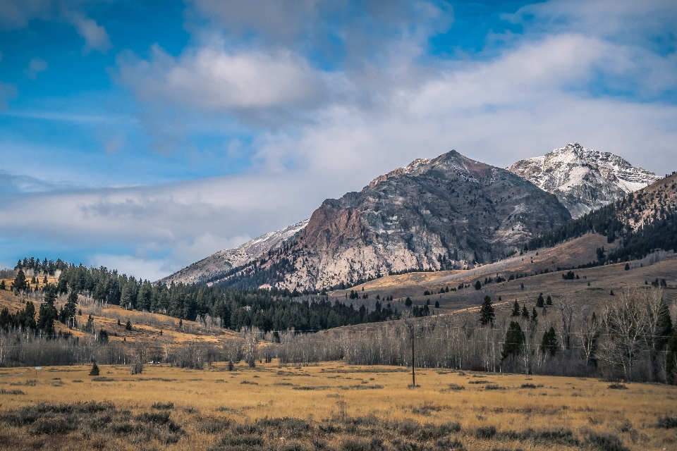 Mountainous landforms mountain sky nature