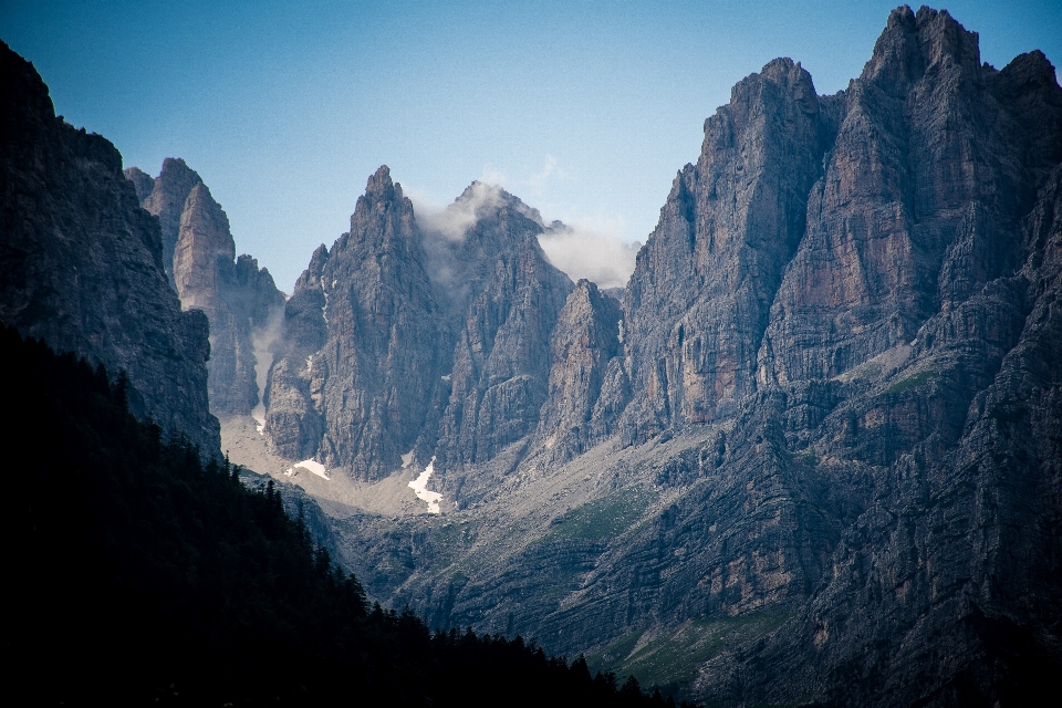 Mountainous landforms mountain range sky