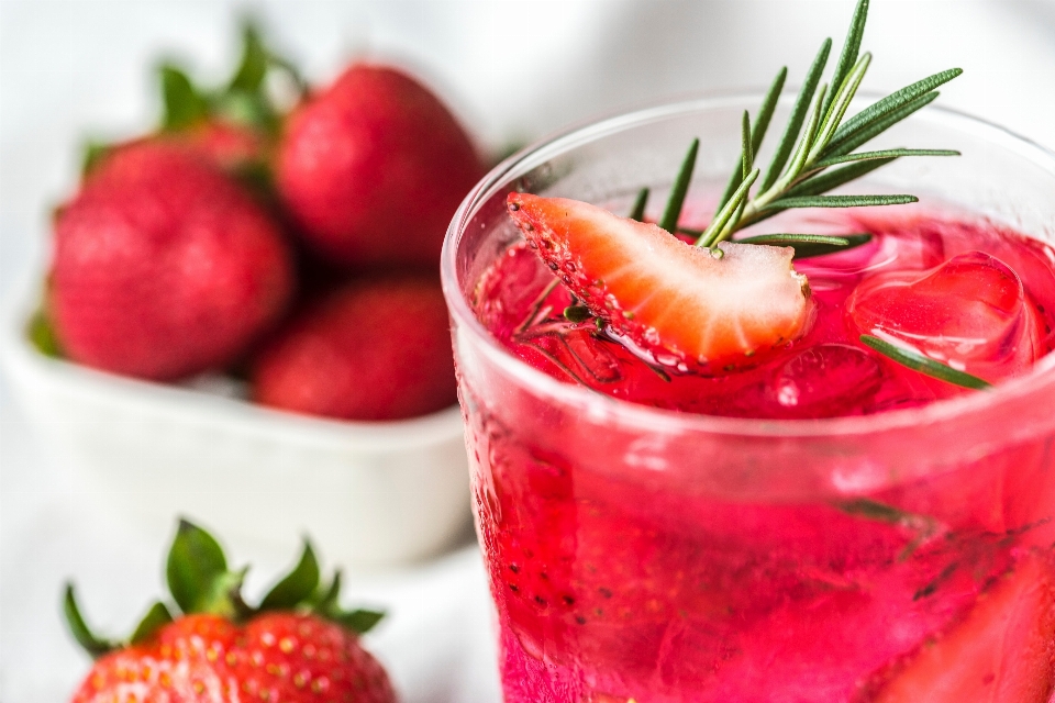 Food natural foods strawberries drink