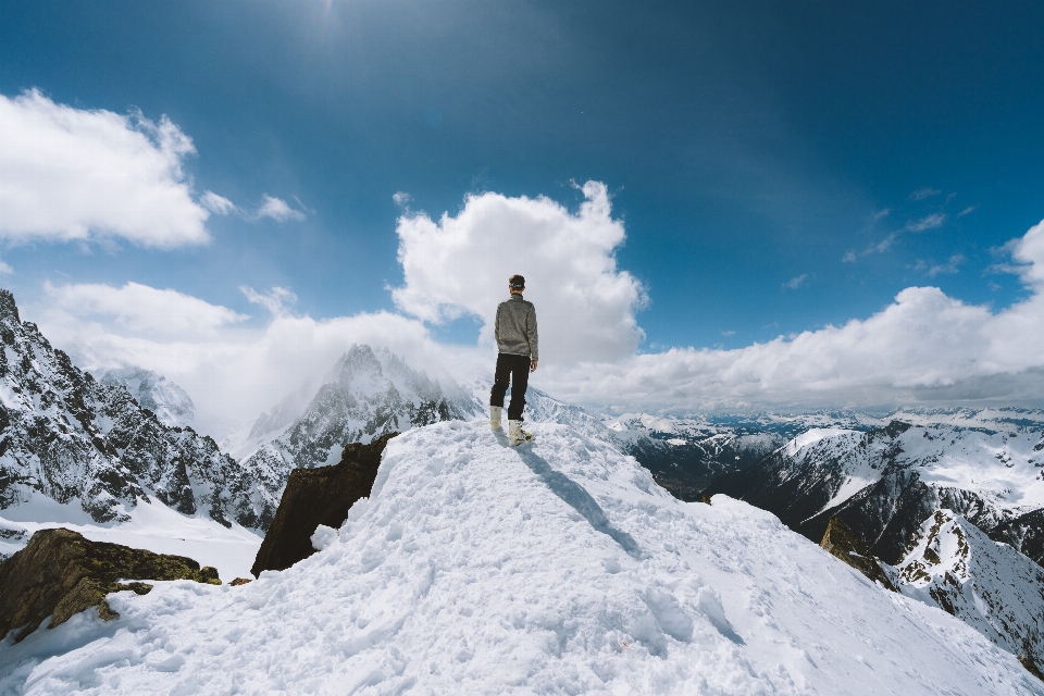 Mountainous landforms mountain snow mountaineering