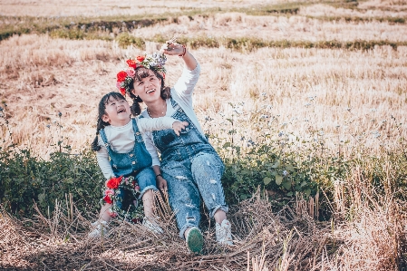 自然の中の人々
 写真 人々 子供 写真