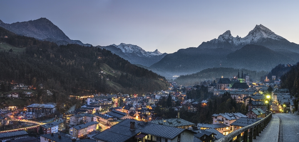 Mountainous landforms mountain village range