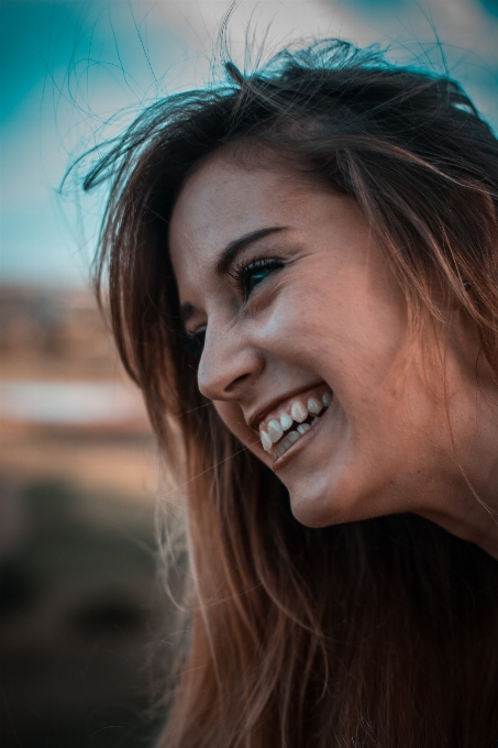 Rostro cabello labio sonrisa