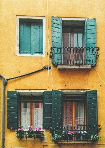 Green blue yellow balcony Photo