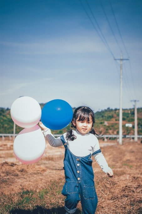 人々 子供 空 バルーン