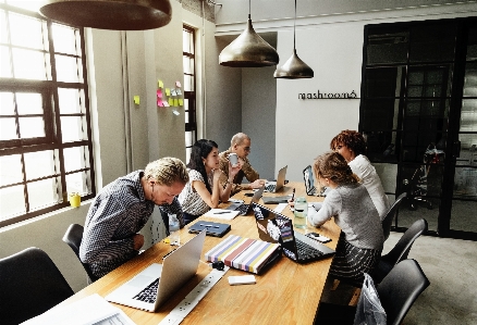 Office interior design room Photo