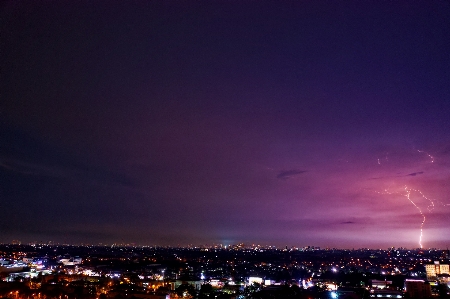 Sky cityscape night thunder Photo