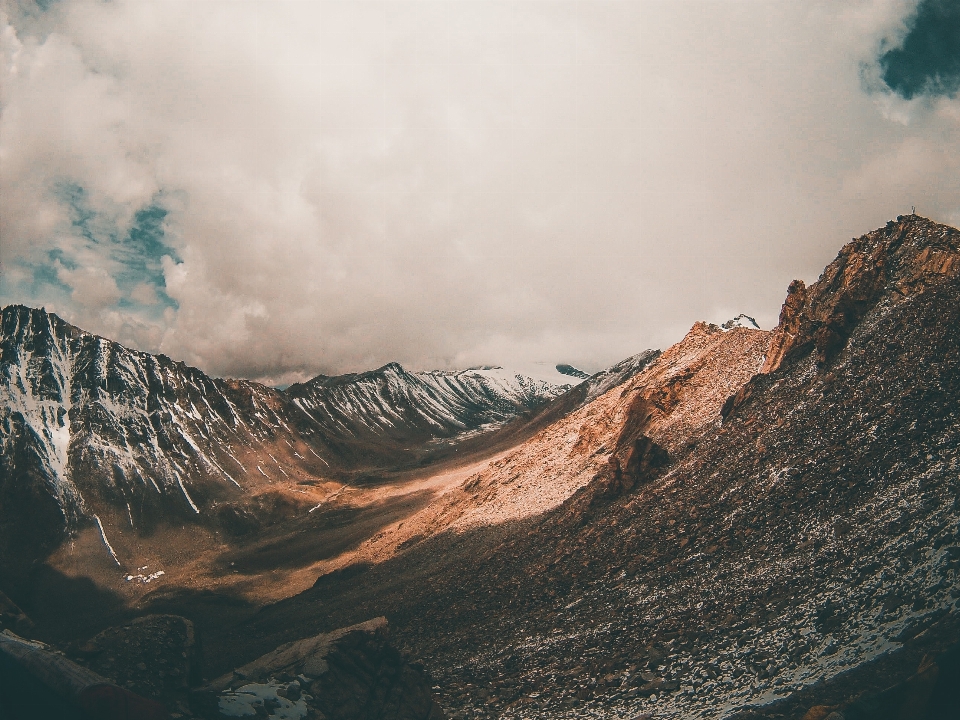 Mountainous landforms mountain sky range