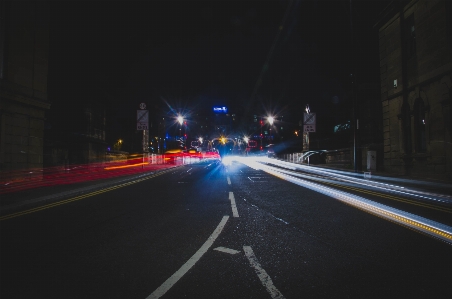 Road night lane light Photo