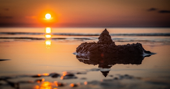 Water sky reflection sunset Photo