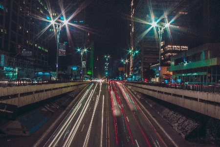 Night metropolitan area urban light Photo