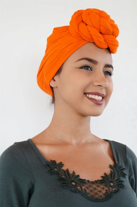 Turban vêtements orange jaune