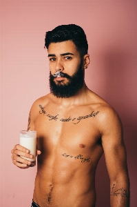 Barechested facial hair beard Photo