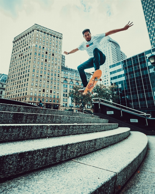 Skateboarding kickflip skateboard skateboarder