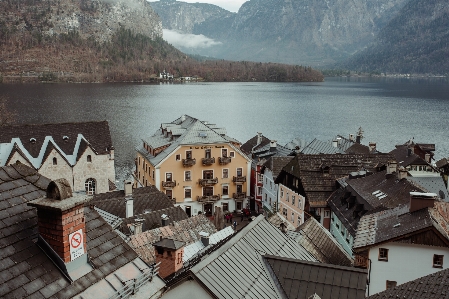 Water town roof mountain village Photo