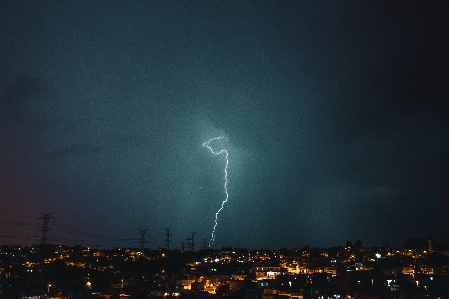 Thunder sky thunderstorm lightning Photo