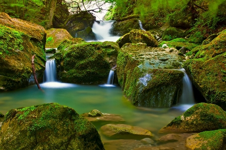 Nature waterfall body of water natural landscape Photo