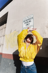 Yellow outerwear t shirt protest Photo