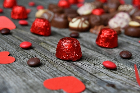 Chocolate day valentines background Photo