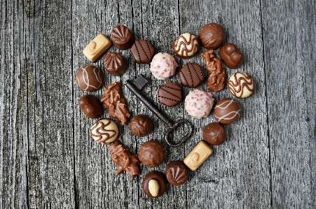 Chocolate day valentines background Photo