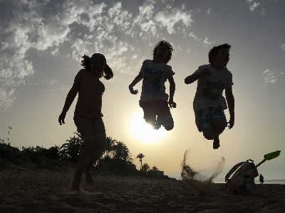 Beach shore children sand Photo