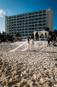 Foto Arquitetura céu areia praia