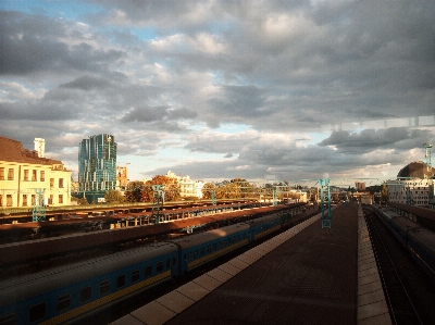 Kiev station train peron Photo