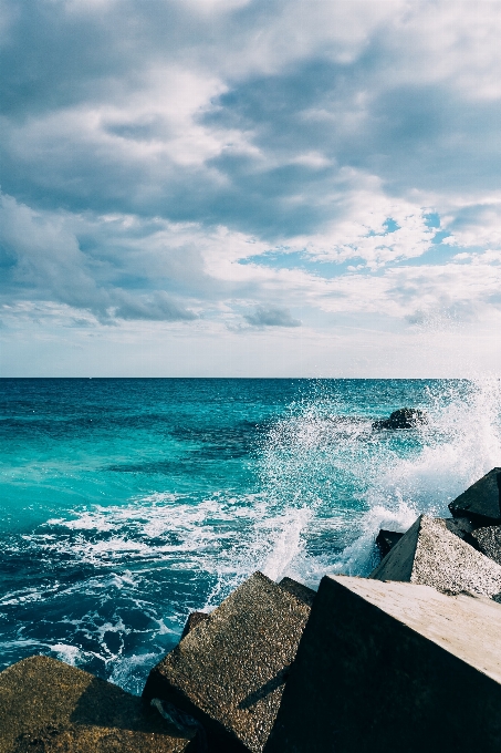 Sky blue body of water sea