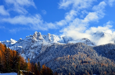 Snow mountain panorama nature Photo