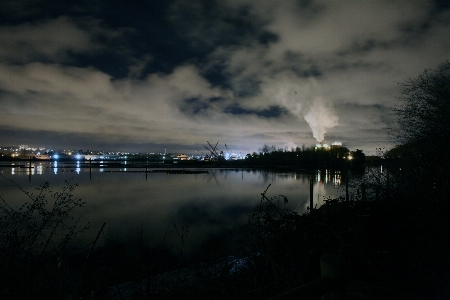 Dark night water seattle Photo