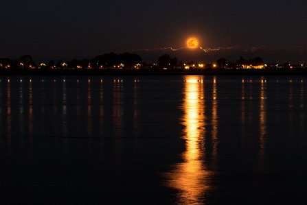 Moon sky night water Photo