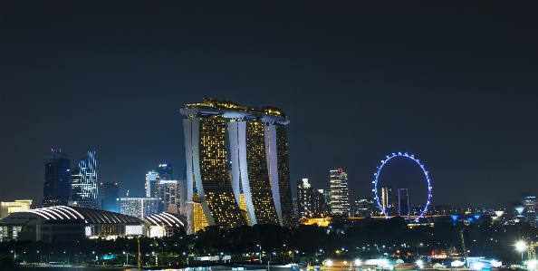 Singapore night city town Photo