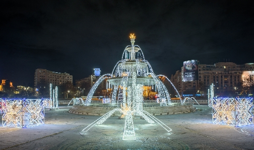 Night lights bucharest winter Photo