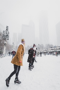 Photo Neige hiver gelé patinage sur glace