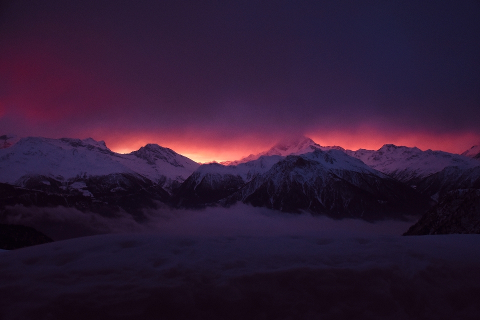 Sky mountainous landforms mountain nature