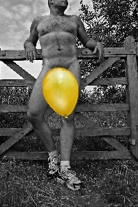 Nude male black yellow Photo