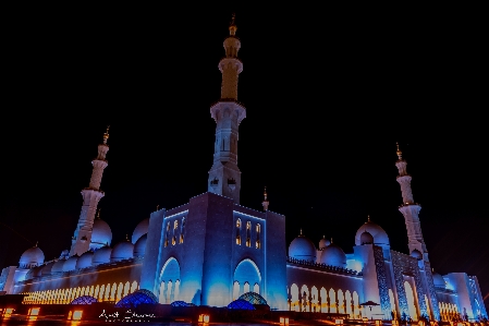 Photo Abou dhabi
 moyen-orient
 Émirats arabes unis
 grande mosquée
