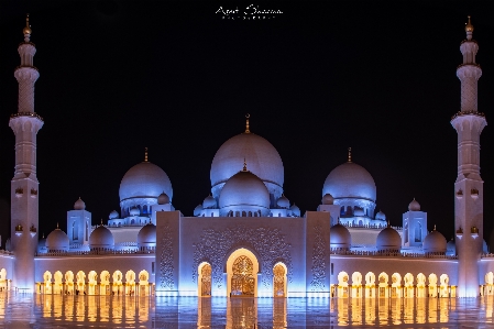 Photo Abou dhabi
 moyen-orient
 Émirats arabes unis
 grande mosquée
