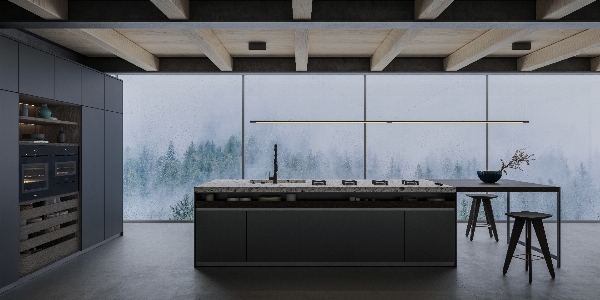 Interior visualization kitchen ceiling Photo