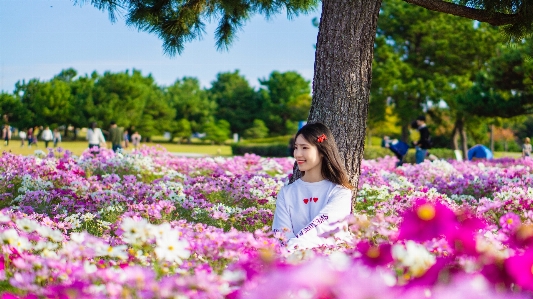 People in nature flower spring plant Photo