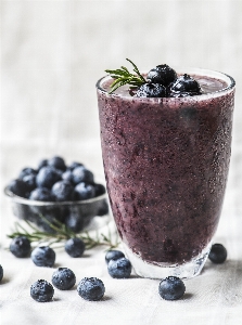 Antioxidant beverage blended blueberries Photo